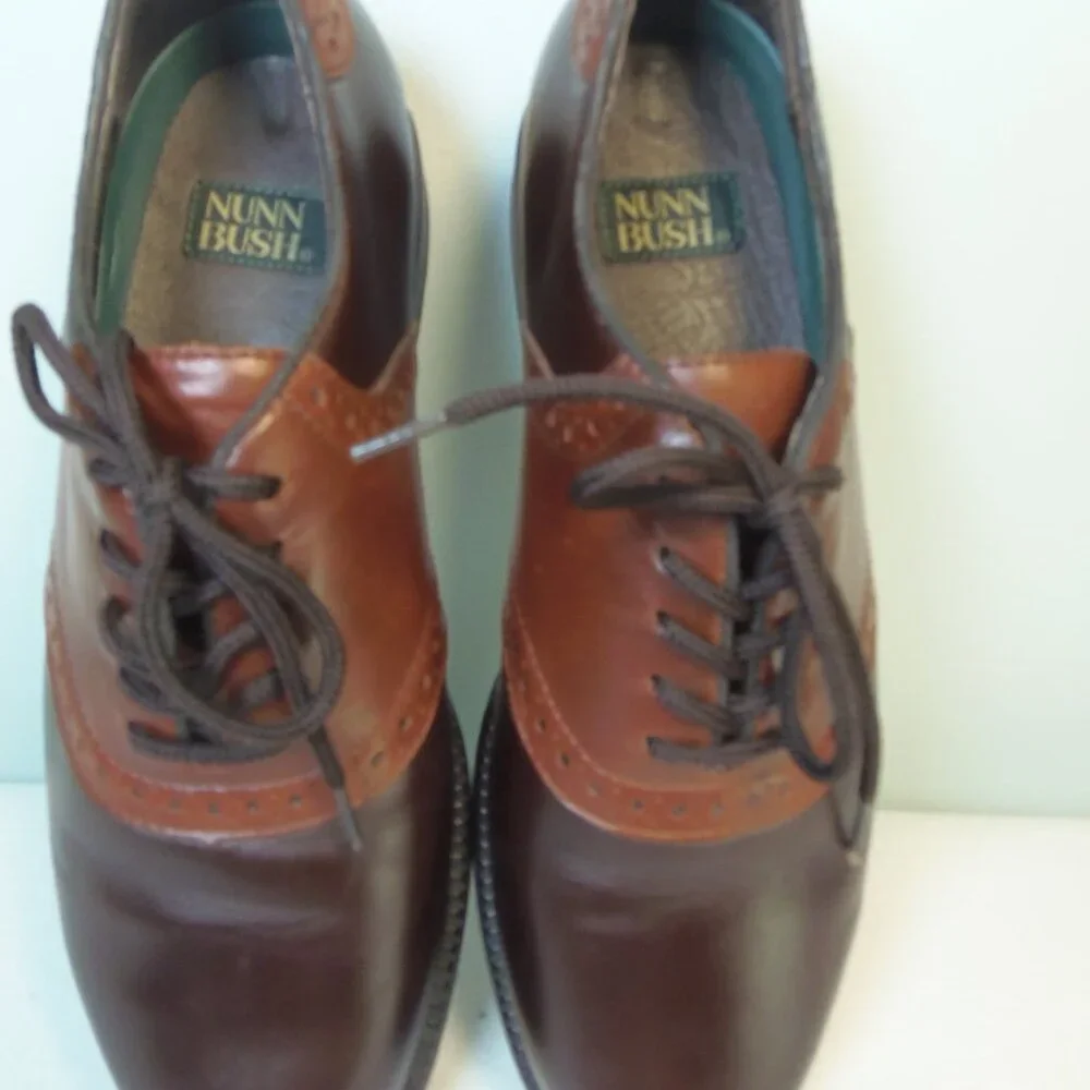 NUNN BUSH Size 10 M Monroe Saddle Two Toned Oxford  MCM MobBoss MadMen Suits Hip